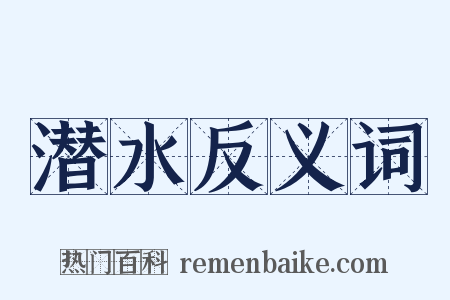 潜水反义词是什么意思的图片